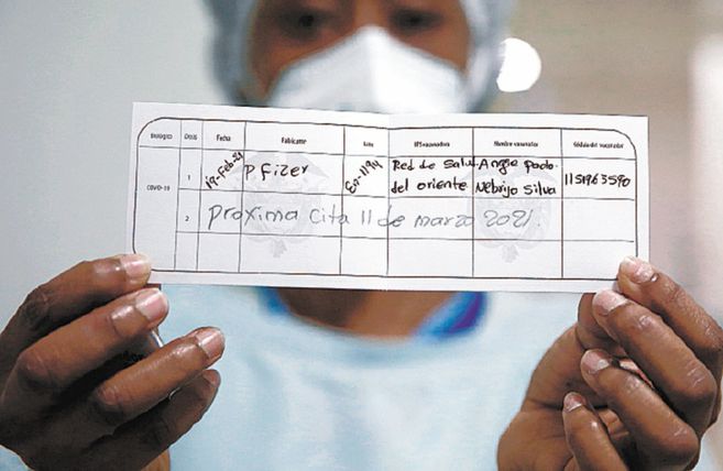 Llegaron a Bogotá 391.950 dosis de la vacuna de Pfizer